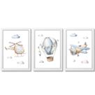 Quadro Decorativo Infantil Quarto Bebê Avião Helicóptero Quadro Decorativo Infantil Quarto Bebê Avião Helicóptero