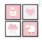 Quadro decorativo infantil quarto de menina ovelhinha