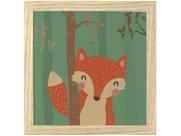 Quadro Decorativo Infantil Raposa 23,5x23,5cm