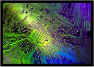 Quadro Decorativo Informática Microprocessador Computação Lojas Salas Quartos Com Moldura RC020