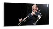 Quadro Decorativo James Hetfield Metallica em Tecido Canvas 130x60