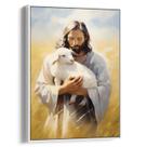 Quadro decorativo Jesus Acolhendo O Cordeiro Com Amor Eterno - Art Canvas