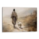 Quadro decorativo Jesus Caminhando Com A Ovelha Perdida - Art Canvas