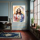 Quadro Decorativo Jesus Cristo Filho de Deus - 70x50cm