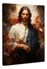 Quadro Decorativo Jesus Cristo Protetor De Todos Tecido Canvas