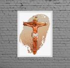 Quadro Decorativo Jesus Cruxificado 45x34cm