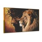 Quadro Decorativo Jesus e o Leão perfeito para quem ama momentos e a arte. Ideal para salas, quartos e escritórios.