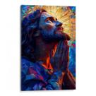 Quadro decorativo Jesus Elevando Preces ao Pai em Pintura Abstrata - Art Canvas