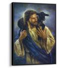 Quadro decorativo Jesus Guia O Cordeiro Com Amor Divino - Art Canvas