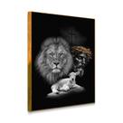 Quadro Decorativo Jesus Leão e o Cordeiro Toque Elegante e Natural para sua Decoração