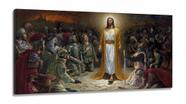 Quadro Decorativo Jesus Poder Deus em tecido canvas 130x60