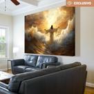 Quadro decorativo Jesus sobre as águas em fúria