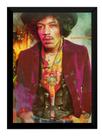 Quadro Decorativo Jimi Hendrix Rock Arte Moldura 42x29cm