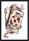 Quadro Decorativo Jogos Baralho Naipe Cartas Poker Com Moldura RC011