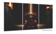 Quadro Decorativo Jurassic Park 3 Peças 120x60 Cm Em Tecido