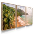 Quadro Decorativo Kit Praia Ondas Relax 55x40 Com Vidros Quadro Decorativo Kit Praia Ondas Relax 55x40 Com Vidros