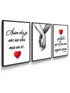 Quadro Decorativo Kit Quadro, frase Sala Assim eles não são dois..