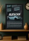 Quadro Decorativo Lamborghini Huracán - Com Vidro Tamanho:21cm x 30cm (A4) Quadro Decorativo Lamborghini Huracán - Com Vidro Tamanho:21cm x 30cm (A4)