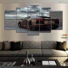 Quadro Decorativo Lamborghini Marron 130x63 em tecido Quadro Decorativo Lamborghini Marron 130x63 em tecido