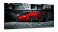 Quadro Decorativo Lamborghini Vermelha em tecido canvas 130x60 Quadro Decorativo Lamborghini Vermelha em tecido canvas 130x60