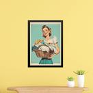 Quadro Decorativo Lavanderia Retrô Pin Up Girl 45x34cm - com vidro Quadro Decorativo Lavanderia Retrô Pin Up Girl 45x34cm - com vidro