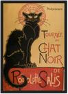 Quadro Decorativo Le Chat Noir Gato Decorações Com Moldura