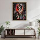 Quadro Decorativo Leão Colorido 006 Moldura em Madeira 60x80cm