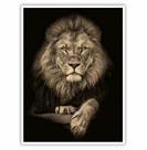Quadro Decorativo Leão de Judá Sépia 90x60 para Sala Quarto