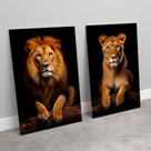 Quadro decorativo Leão e Leoa
