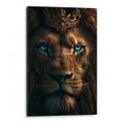 Quadro decorativo Leão Imponente com Olhos de Safira Brilhante - Art Canvas