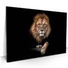 Quadro Decorativo Leão Majestoso 90x60 Grande Sala Quarto