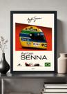 Quadro decorativo Lenda Ayrton Senna - Com Vidro Tamanho:21cm x 30cm (A4)