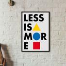 Quadro Decorativo Less Is More 24x18cm - com vidro Quadro Decorativo Less Is More 24x18cm - com vidro