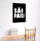 Quadro Decorativo Lettering São Paulo - 70x50cm