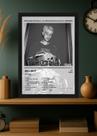 Quadro Decorativo Lil Peep HELLBOY (B&W) Com Vidro e Moldura Tamanho:21cm x 30cm (A4)