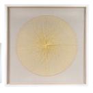 Quadro Decorativo Linha Dourado e Bege 80x80x5 cm F04 - D'Rossi Quadro Decorativo Linha Dourado e Bege 80x80x5 cm F04 - D'Rossi