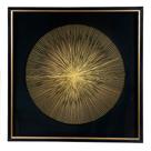 Quadro Decorativo Linha Dourado e Preto 80x80x5 cm F04 - D'Rossi