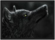 Quadro Decorativo Lobo Animais Decoração Com Moldura