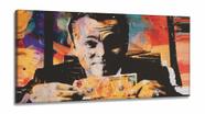 Quadro Decorativo Lobo Wall Street em Tecido Canvas 130x60 Quadro Decorativo Lobo Wall Street em Tecido Canvas 130x60