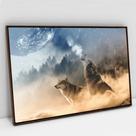 Quadro Decorativo Lobos em tela Canvas