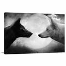 Quadro decorativo Lobos Preto e Branco com Tela em Tecido Quadro decorativo Lobos Preto e Branco com Tela em Tecido