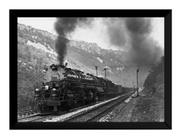 Quadro Decorativo Locomotiva Trem Vintage Trilhos Ferrovia