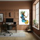 Quadro Decorativo Logun Edé - Orixá da Riqueza - 70x50cm Cor:Moldura Preta