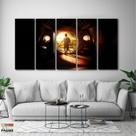 Quadro Decorativo Lord-Of-The-Rings 5 peças 140x65 Quadro Decorativo Lord-Of-The-Rings 5 peças 140x65