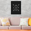 Quadro Decorativo Love Com Flechas 45x34cm Quadro Decorativo Love Com Flechas 45x34cm