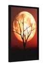 Quadro decorativo - lua cheia árvore galhos noite