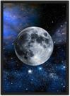 Quadro Decorativo Lua Universo Galáxias Planetas Estrelas Decorações Salas Com Moldura G04