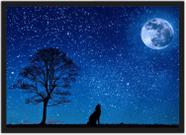 Quadro Decorativo Lua Universo Planeta Cosmos Espaço Salas Quartos Decorações Com Moldura