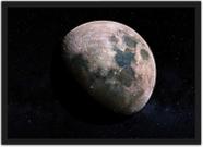 Quadro Decorativo Lua Universo Planeta Cosmos Espaço Salas Quartos Decorações Com Moldura