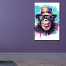 Quadro Decorativo Macaco Colored Monkey With Glasses Quadro Decorativo Macaco Colored Monkey With Glasses